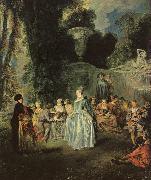 Jean-Antoine Watteau Fetes Venitiennes oil painting artist